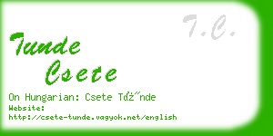 tunde csete business card